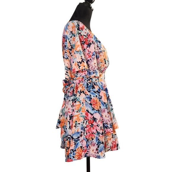 UMGEE Floral Romper with Tie Waist, Size Small - Picture 2 of 13